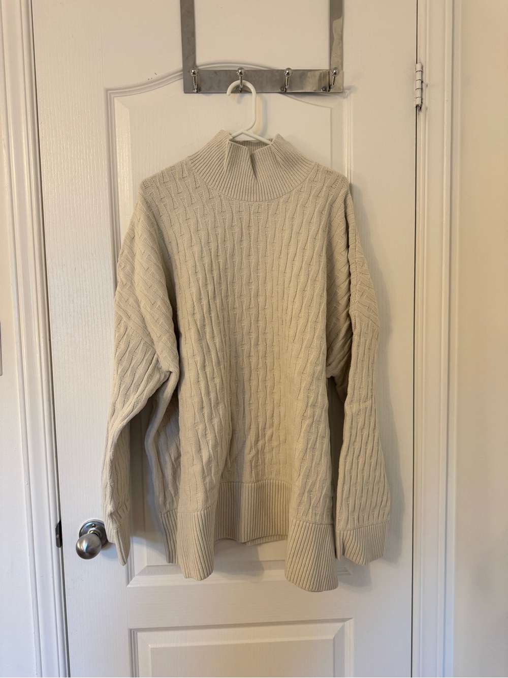 lululemon athletica Cable Knit Turtleneck Sweater - Cream